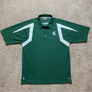 Retro Michigan State University Spartans Nike Team Polo Shirt